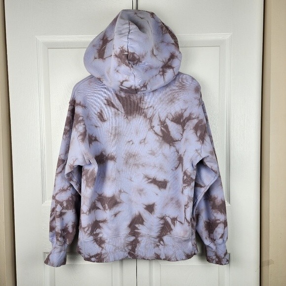 TNA Aritzia Tie Dye Hoodie Sweatshirt Cotton Blend Pullover Top Size 1 fits S/M - Picture 3 of 13